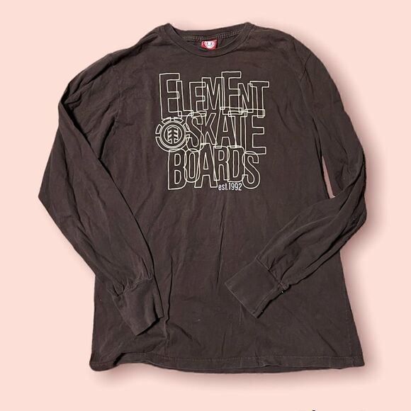 Element Skateboards Ls Brown Tee - Picture 1 of 5